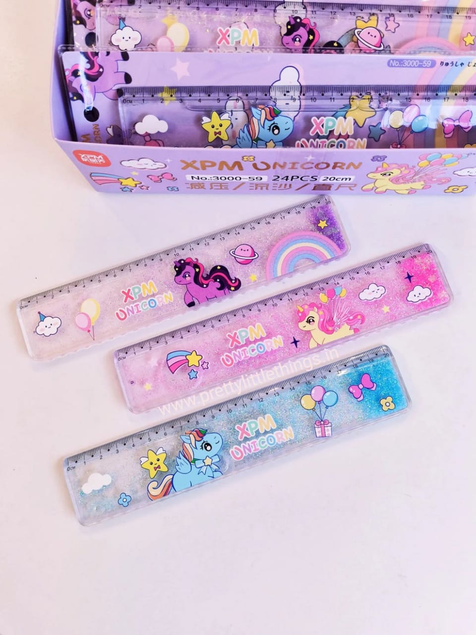 Centre Filled Glittery Water Scale | Ruler