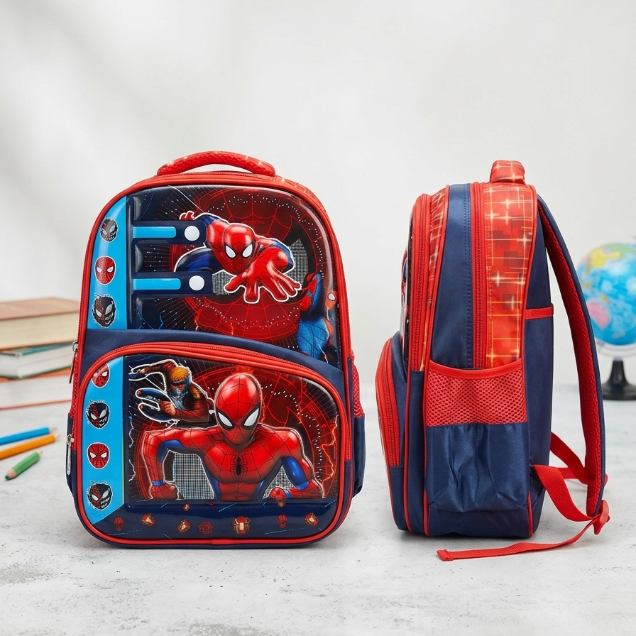 Spider-Man Character School Bag