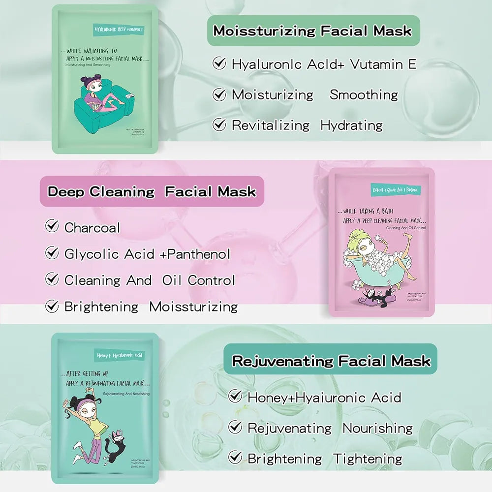 Skin Brightening Face Mask Sheets (Set Of 3)