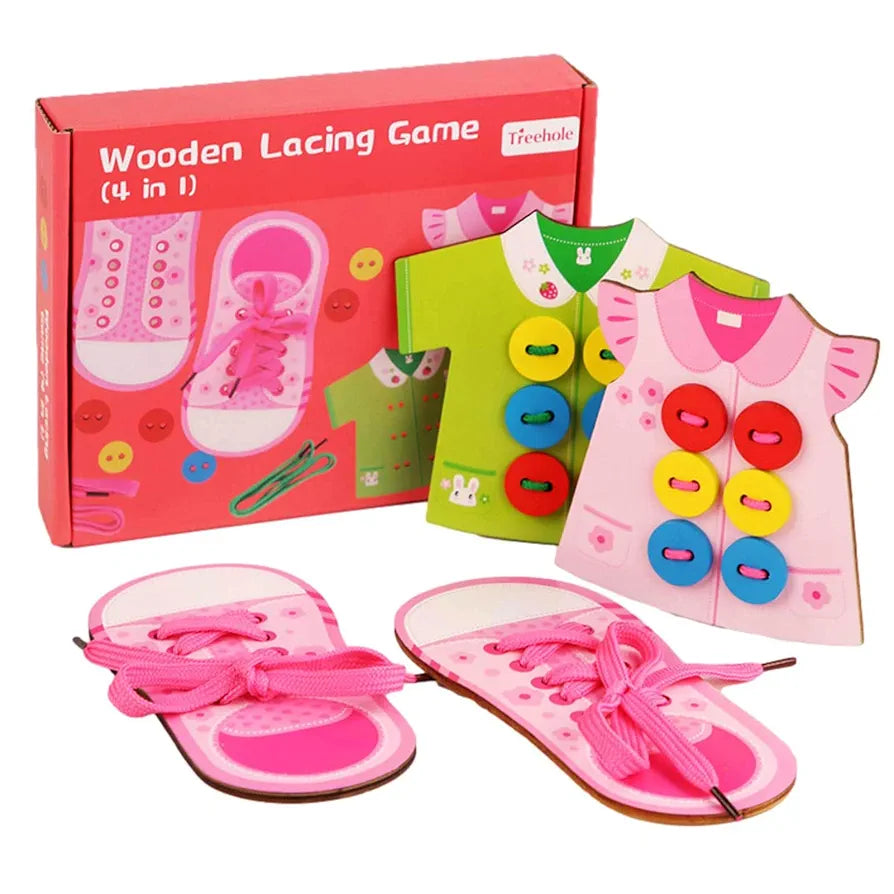 Wooden Lacing Learning Game