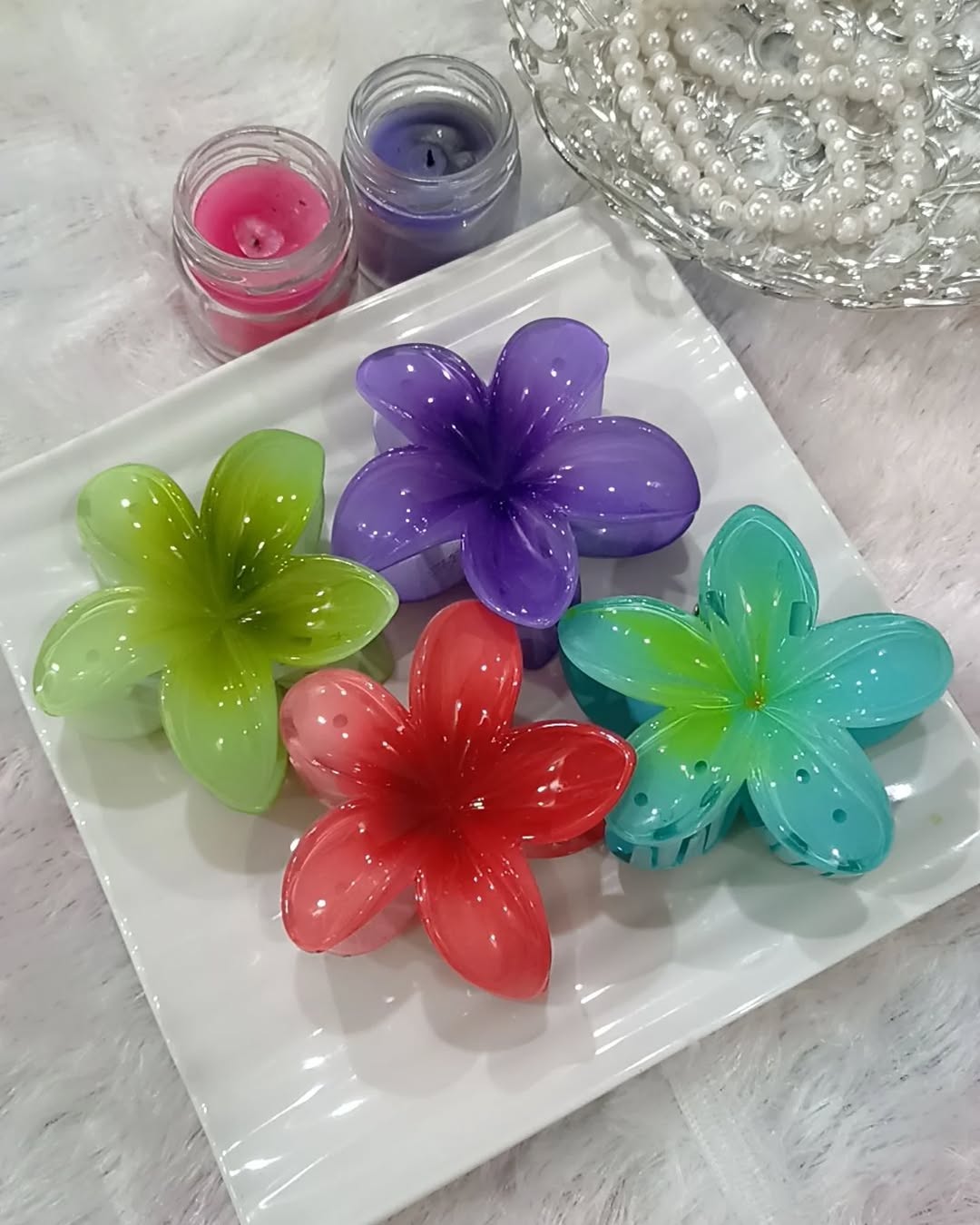 Korean Flower Hair Claw Catchers