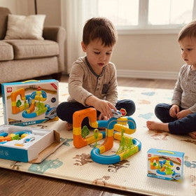 DIY Magnetic Track Train Set – 55 Pieces