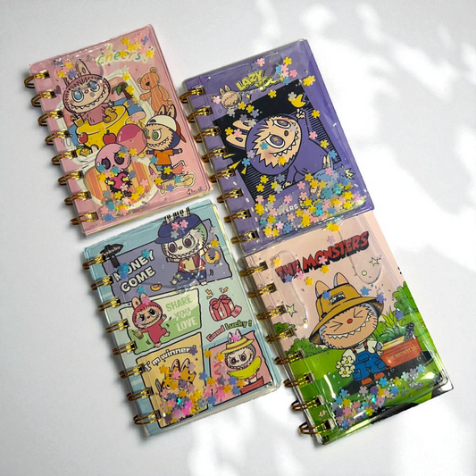 Labubu Water Confetti Filled Mini Diary