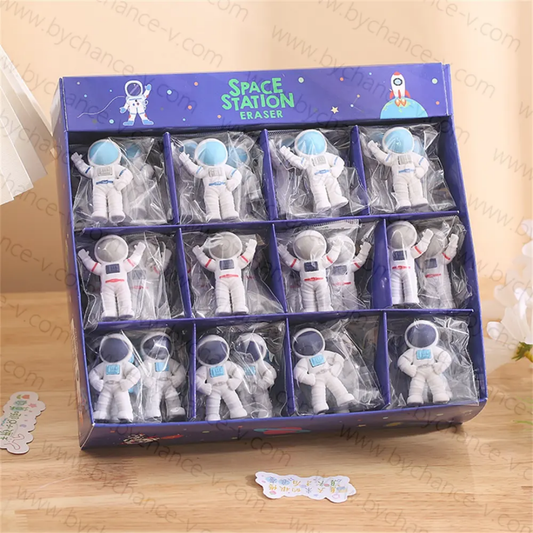 Spaceship 3D Space Man Pencil Erasers(Set Of 3)