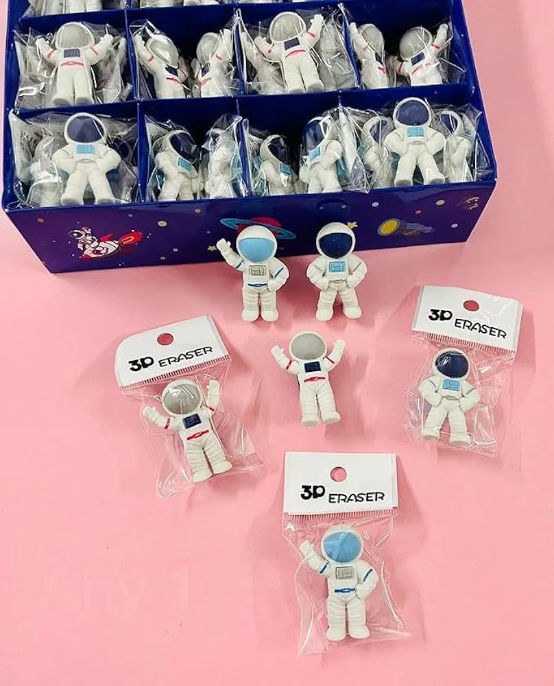 Spaceship 3D Space Man Pencil Erasers(Set Of 3)