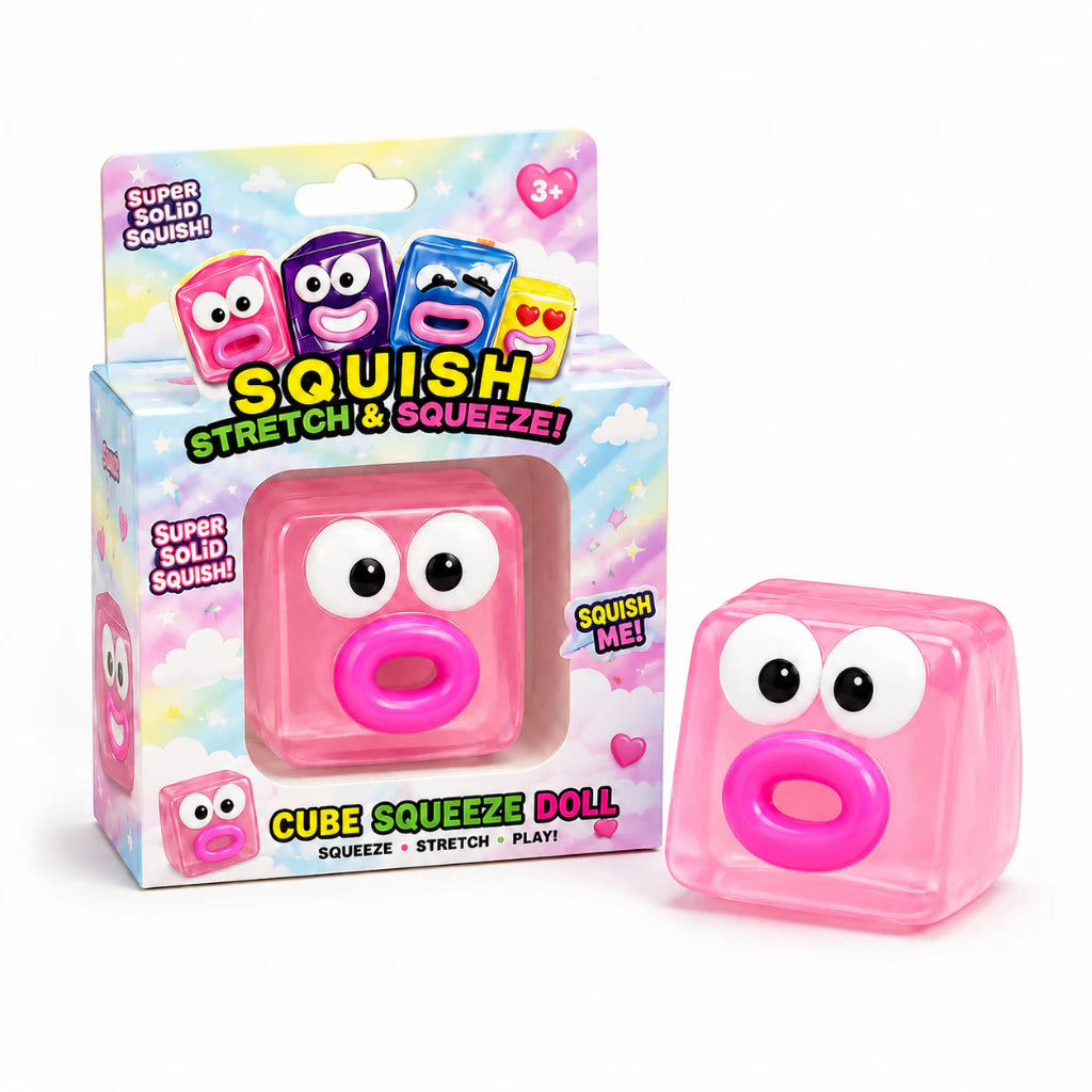 Mood Faces Squishy Cube – Stretch & Squeeze Fidget Toy