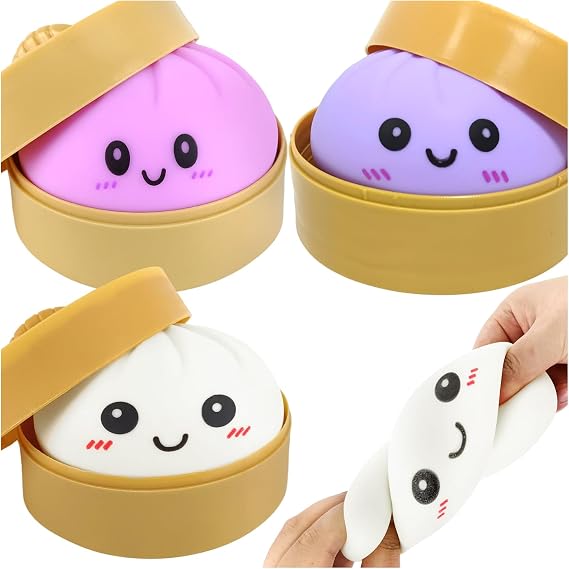 Cute & Stress-Relieving Momo Dumpling Squishy Toy