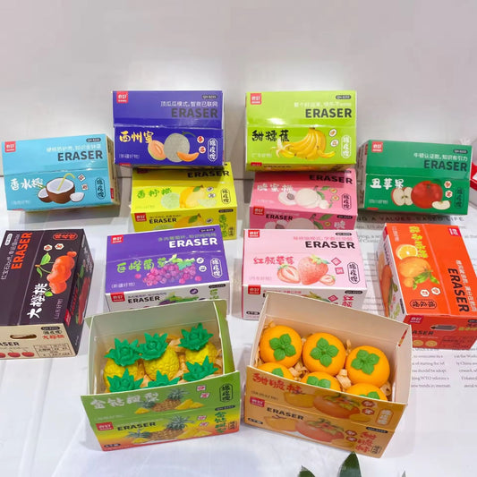 Kawaii Fruit Erasers
