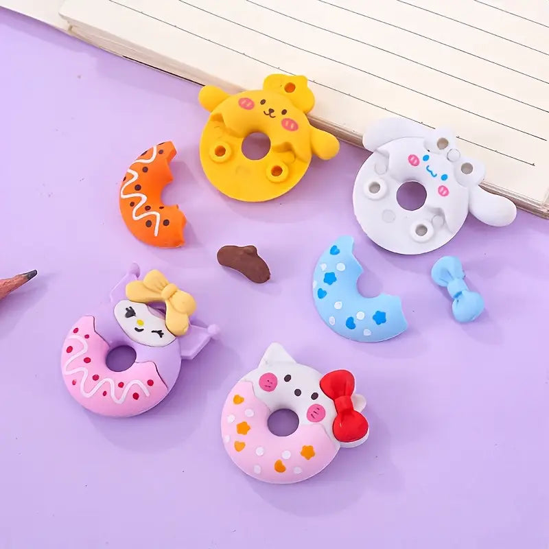 Sanrio Donut Pencil Erasers (Set Of 4 Mini Erasers)