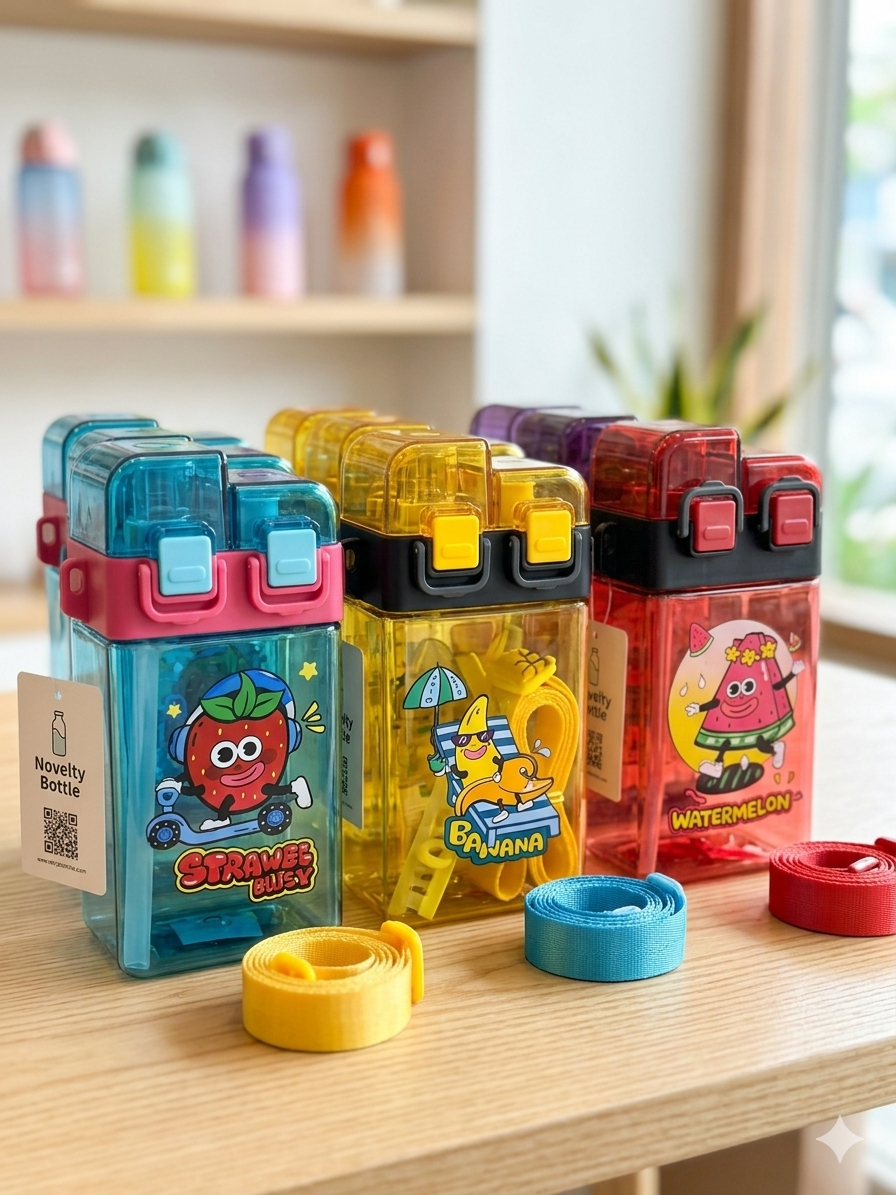 Vibrant Fruity Dual-Mouth Water Bottle
