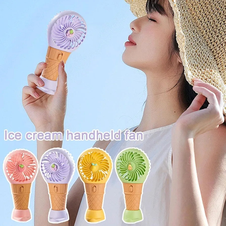 Ice Cream Hand Fan