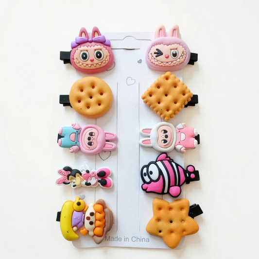 Labubu Hair Clips Set