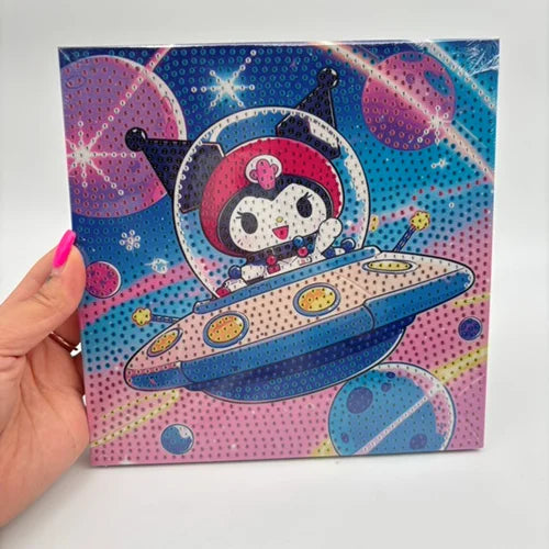 Sanrio|Stitch Diamond Painting Framed Wall Art – Crystal Cartoon Decor for Kids