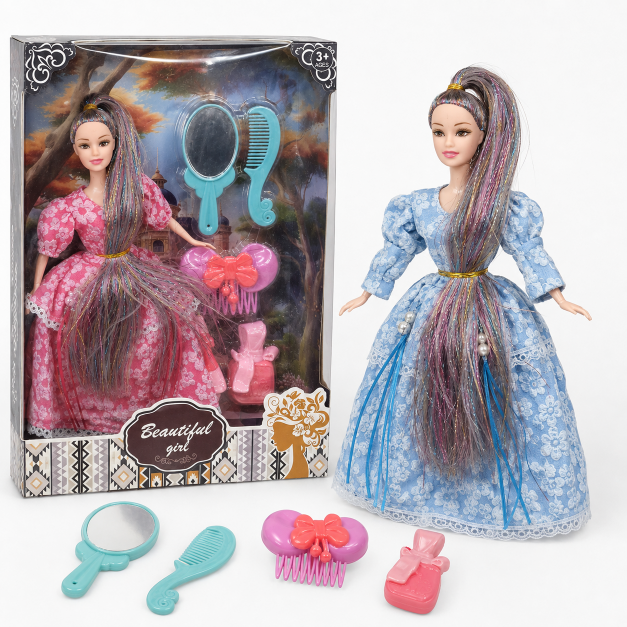 Beautiful Girl Fashion Doll with Long Hair & Accessories