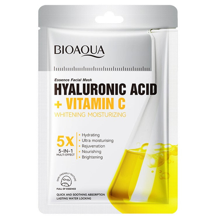 BIOAQUA Hyaluronic Acid + Vitamin C Whitening Face Sheet Mask