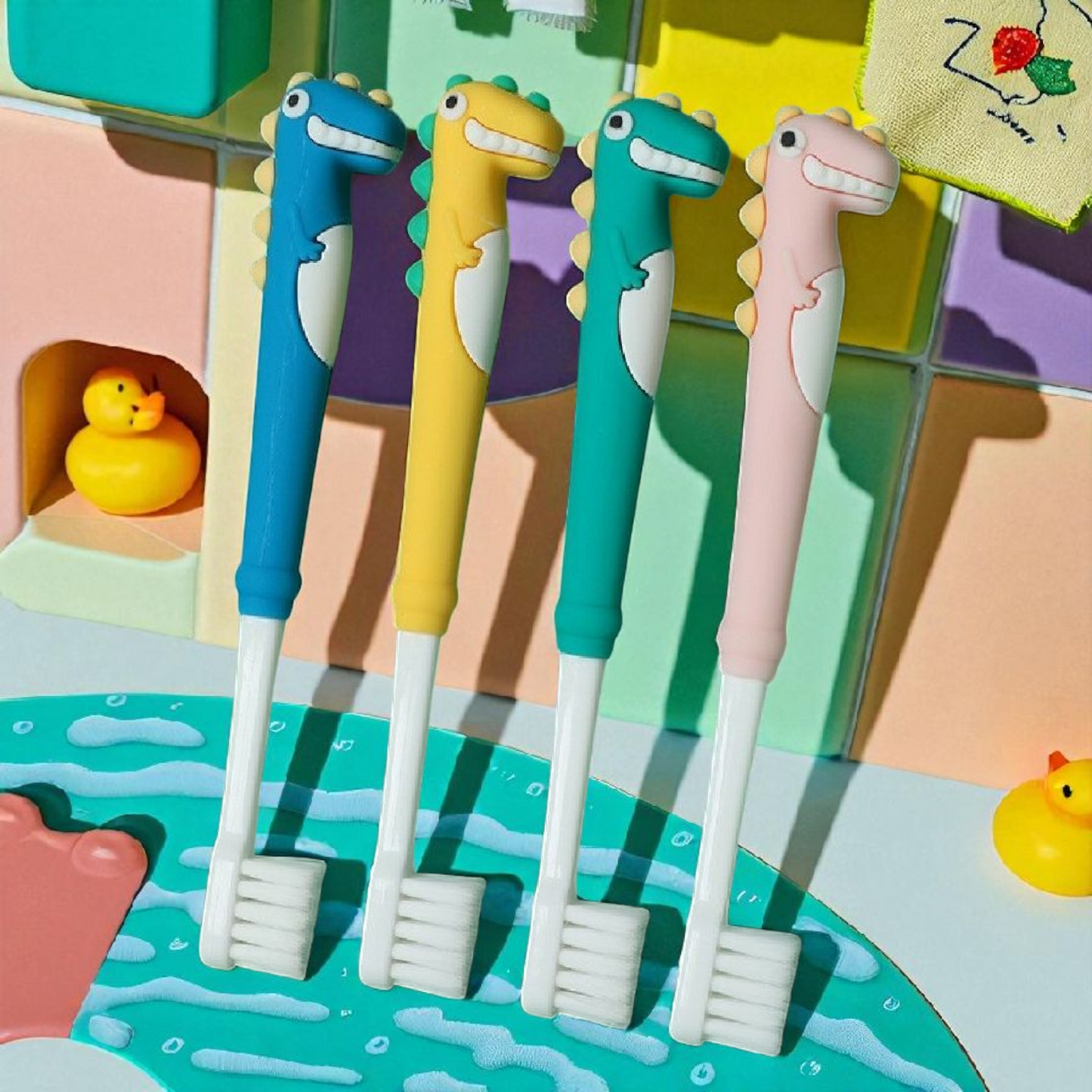 Dinosaur Tooth Brush For Kids With Cover