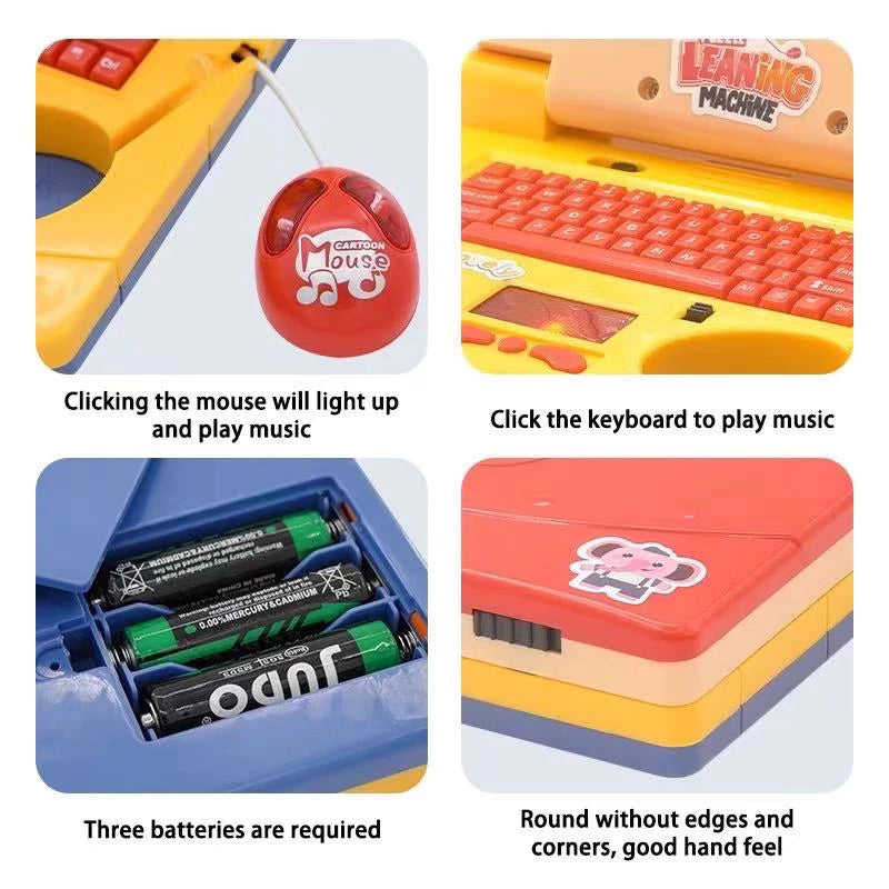 Kids Learning Laptop With Screen Animation And Mouse