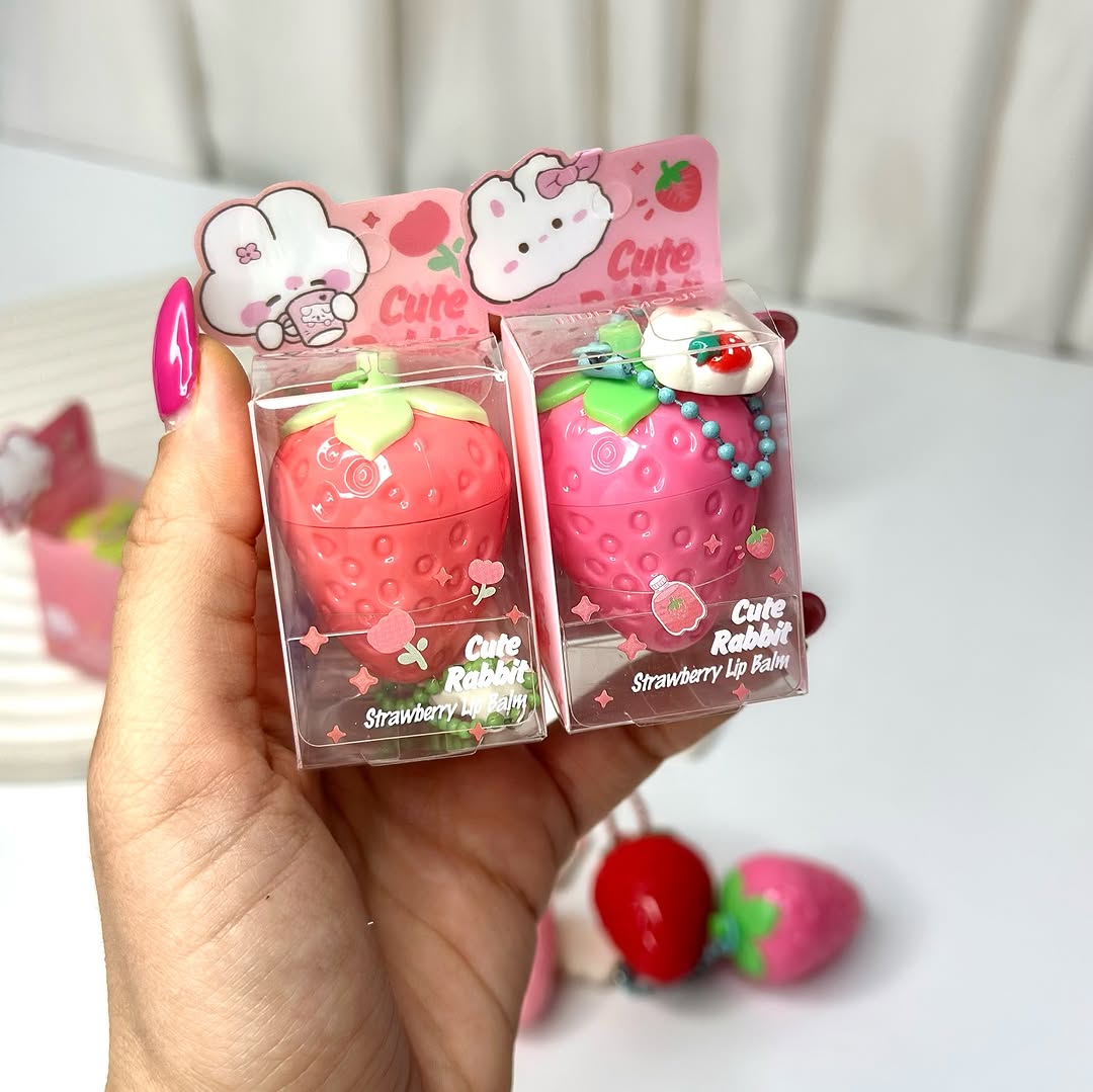 Strawberry Flavoured 3D Lip Balm