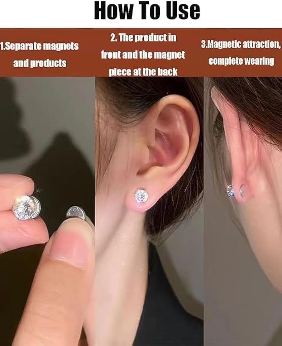 Cubic Zirconia Magnetic Studs