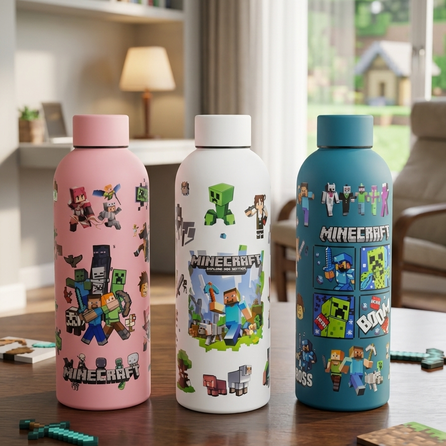 Minecraft Gaming Water Bottle – Premium Quality