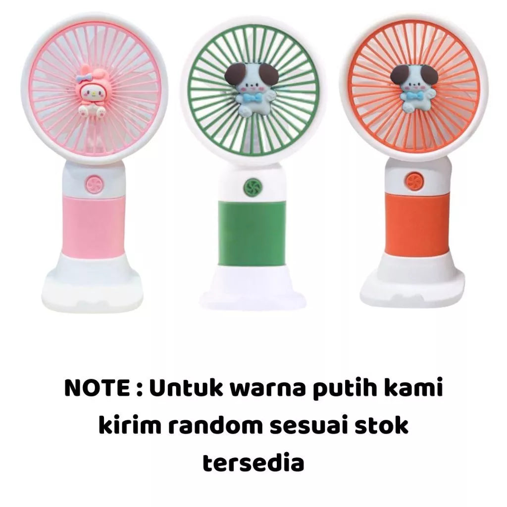 Chargable Cartoon Hand Fan With Stand
