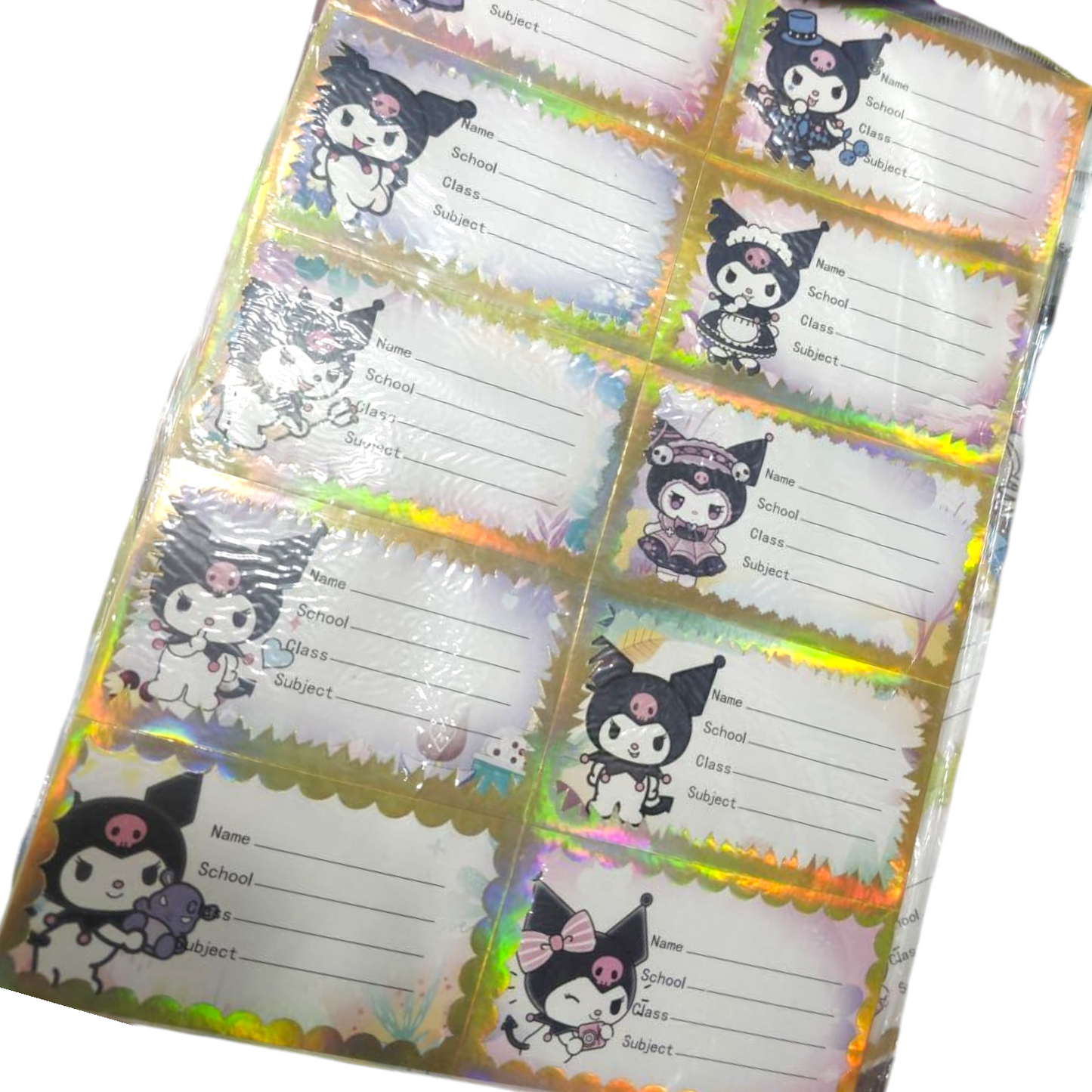 Character Stickers Easy To Paste Name | School | Identity Label Or Tag Sheet 10 Labels