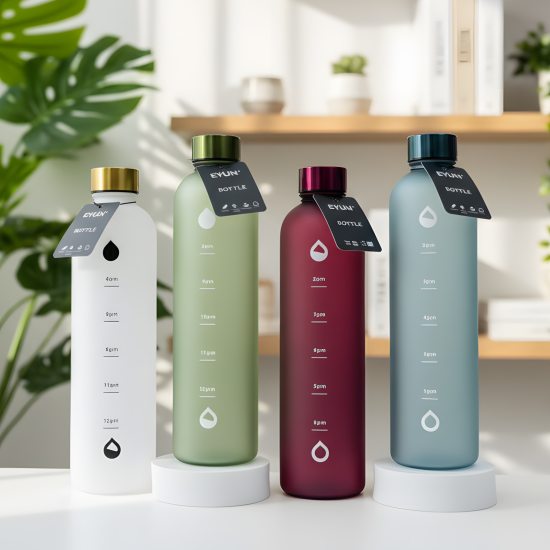 1000ml Motivational Water Bottle with Time Markers
