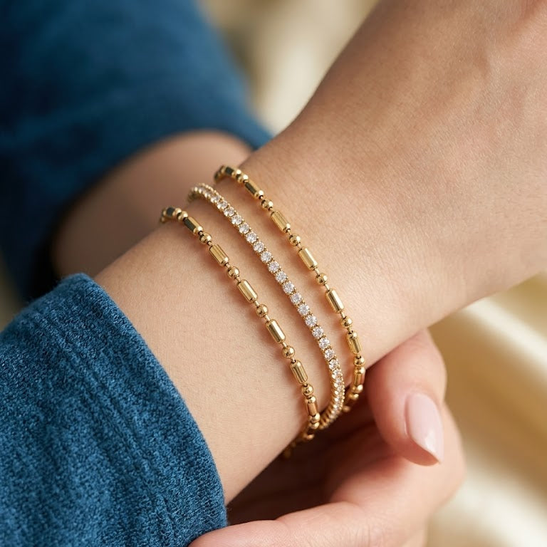 Triple Chain Stainless Steel Bracelet