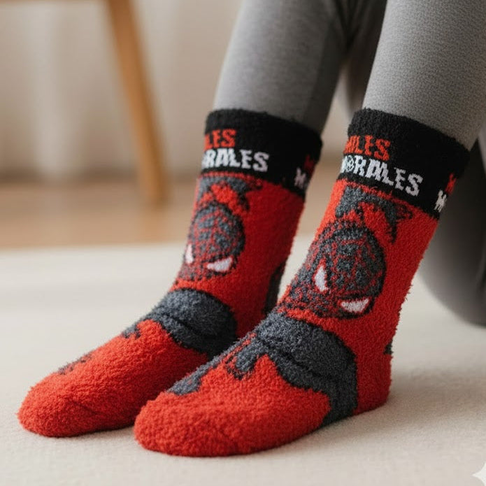 Kids Marvel Original Spiderman Fur Velvet Warm Socks | 5 to 12 years
