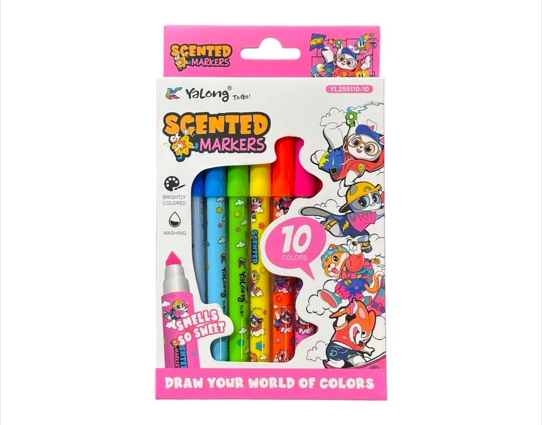 Yalong Neon Scented Markers Pack of 10