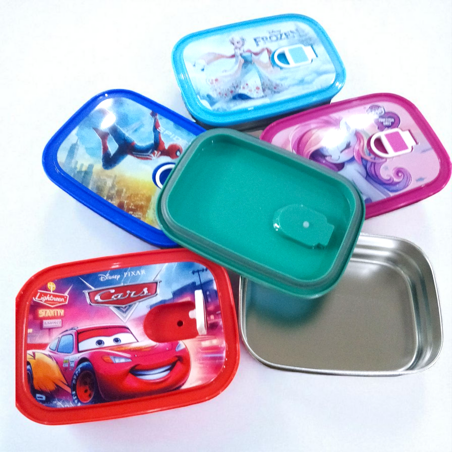 Spill Proof Cartoon Character Steel Lunch Box