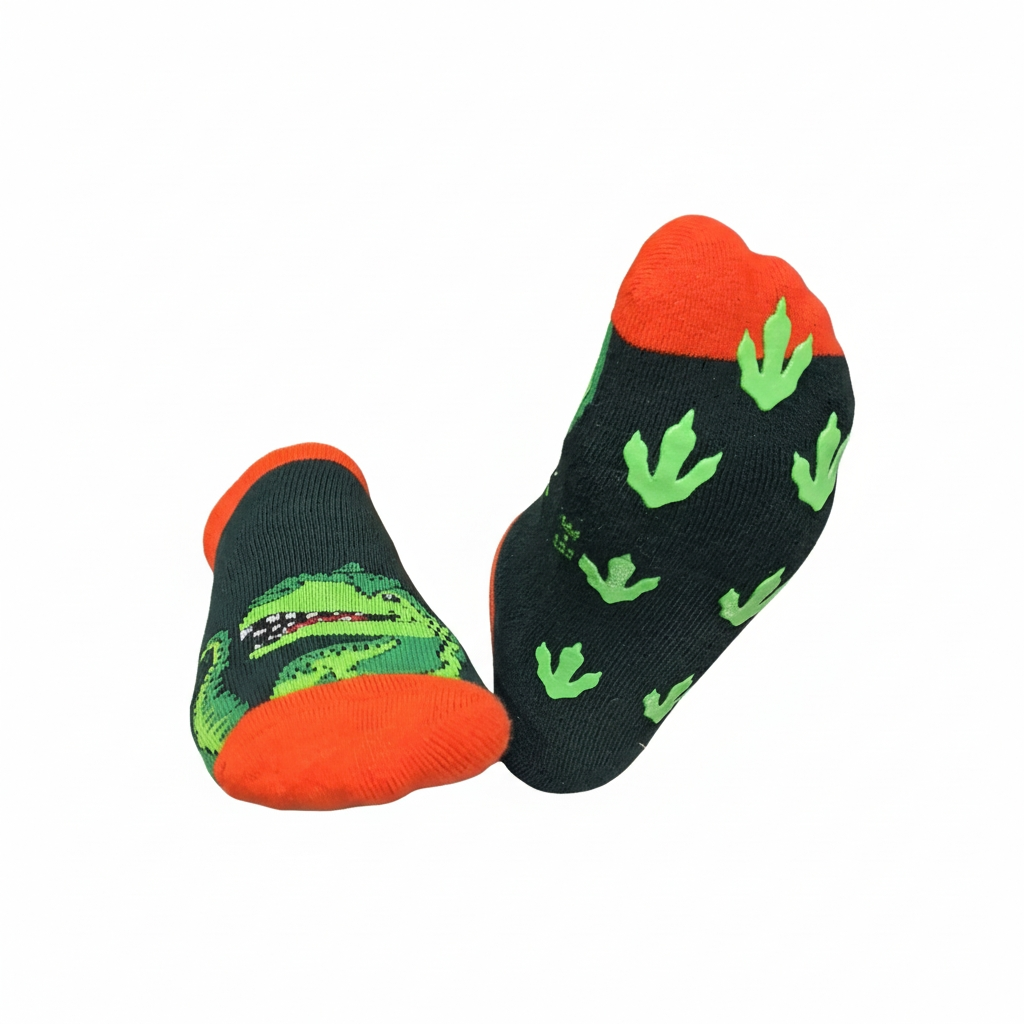 Dinosaur Anti Slip Warm Ankle Socks For Kids(3 to 7 years)