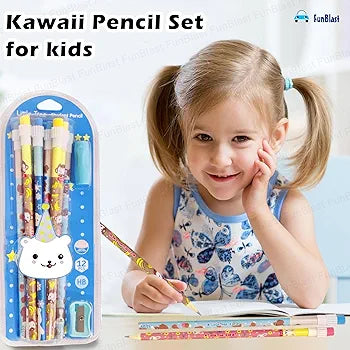 Kawaii Pencil Set for Kids – Fun & Colorful Stationery for Little Artists