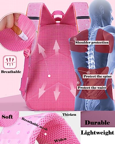Unicorn Rainbow School Bag For Girls With Unicorn Key Chain