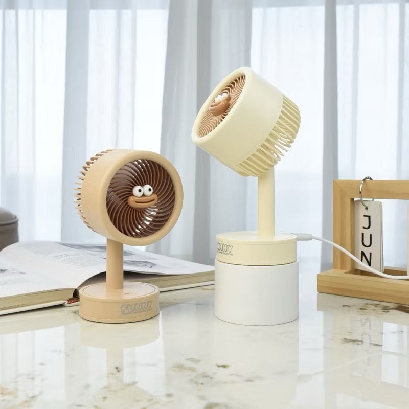 FUNNY Mini Desktop Fans – Cute, Compact & Functional