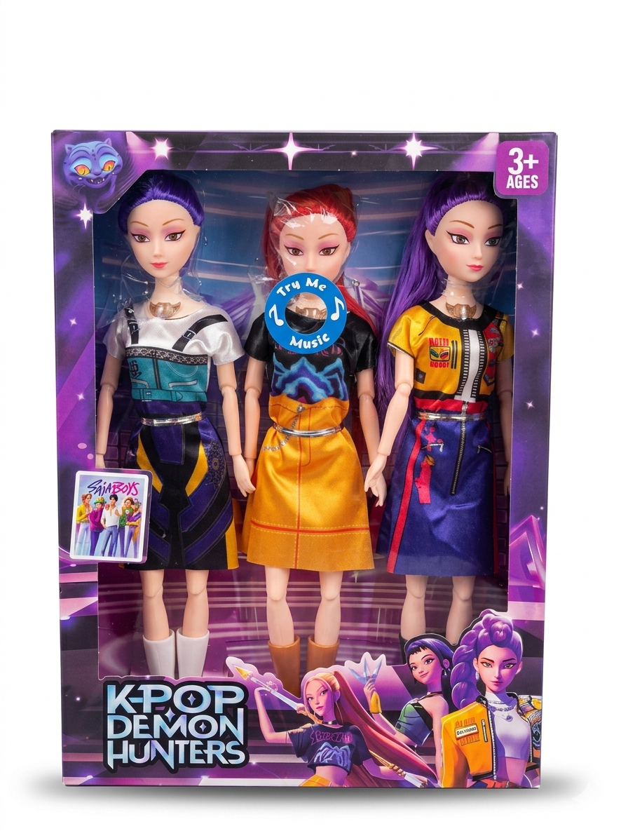 K-Pop Demon Hunters: Musical 3-Doll Stage Set