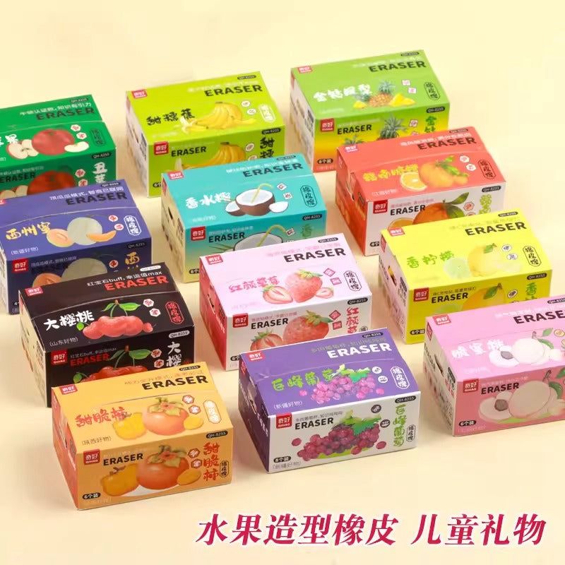 Kawaii Fruit Erasers