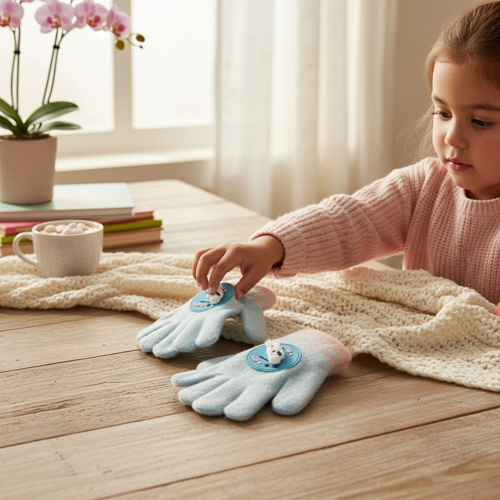 3D Spinner Sanrio Warm Hand Gloves For kids