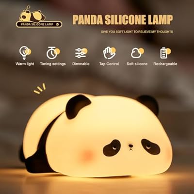 Chargable Panda Silicon Night Lamp
