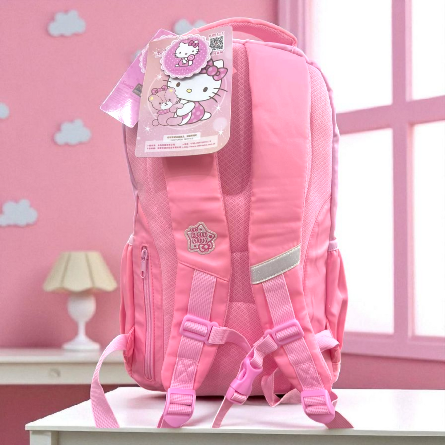Original Hello Kitty School Bag With Hand sanitizer Bottle