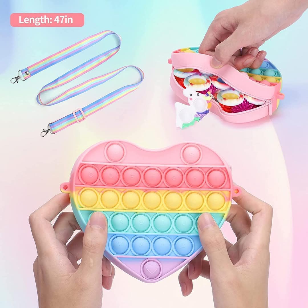 Heart Popit Bag | Purse For Kids