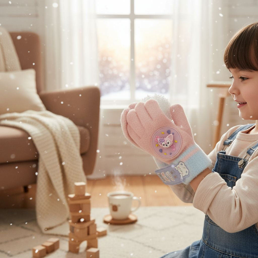3D Spinner Sanrio Warm Hand Gloves For kids
