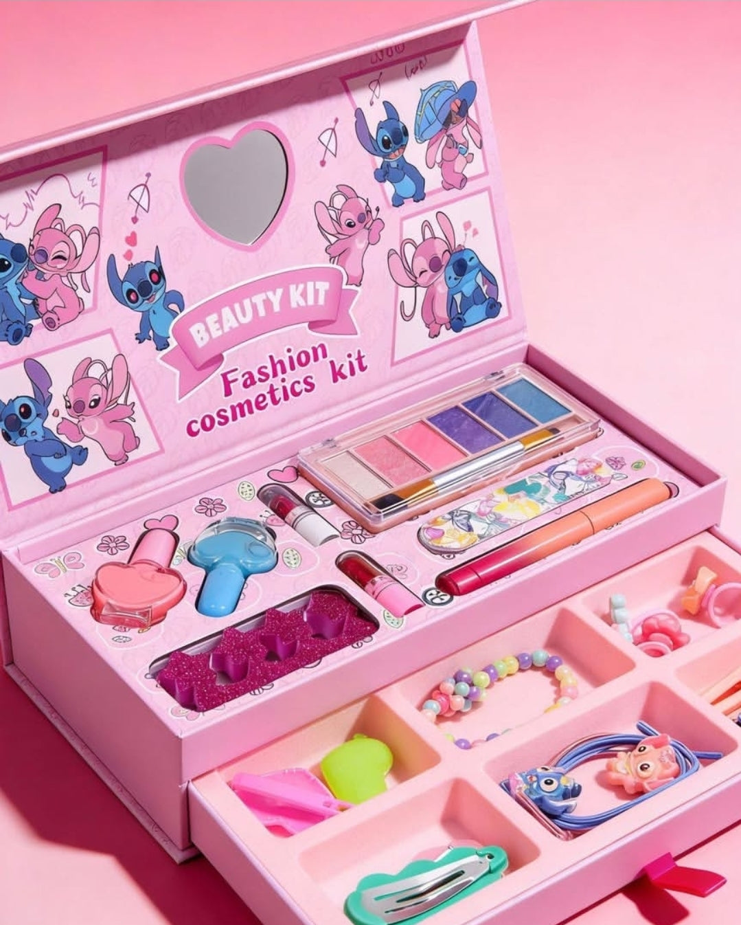 Stitch All In One Makeup Kit With Accessories Drawer