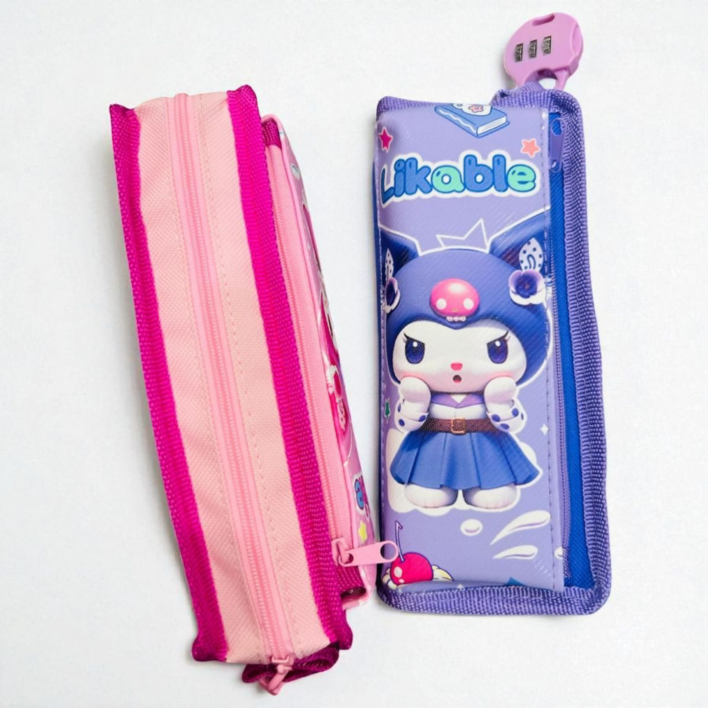 Kuromi Pencil Pouch With Lock