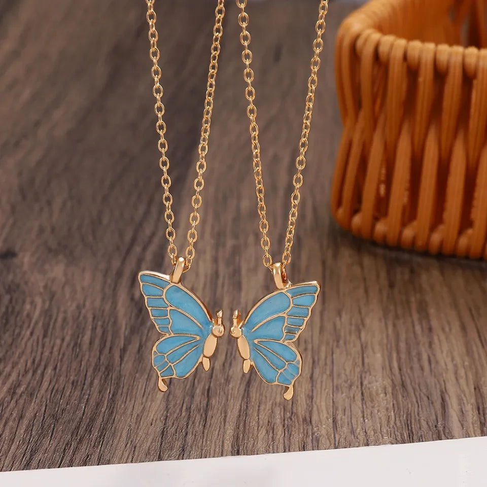 Best Friends Butterfly Necklace Pair