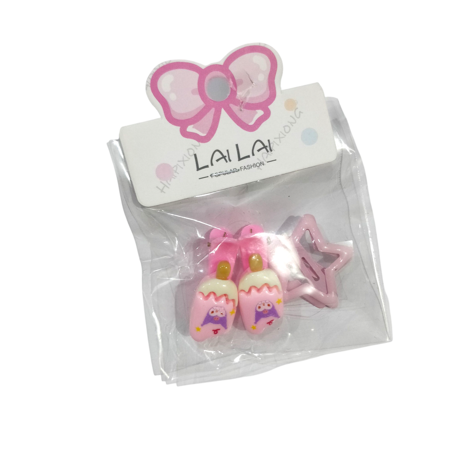 Ice Cream And Star Tic Tac Clips Set