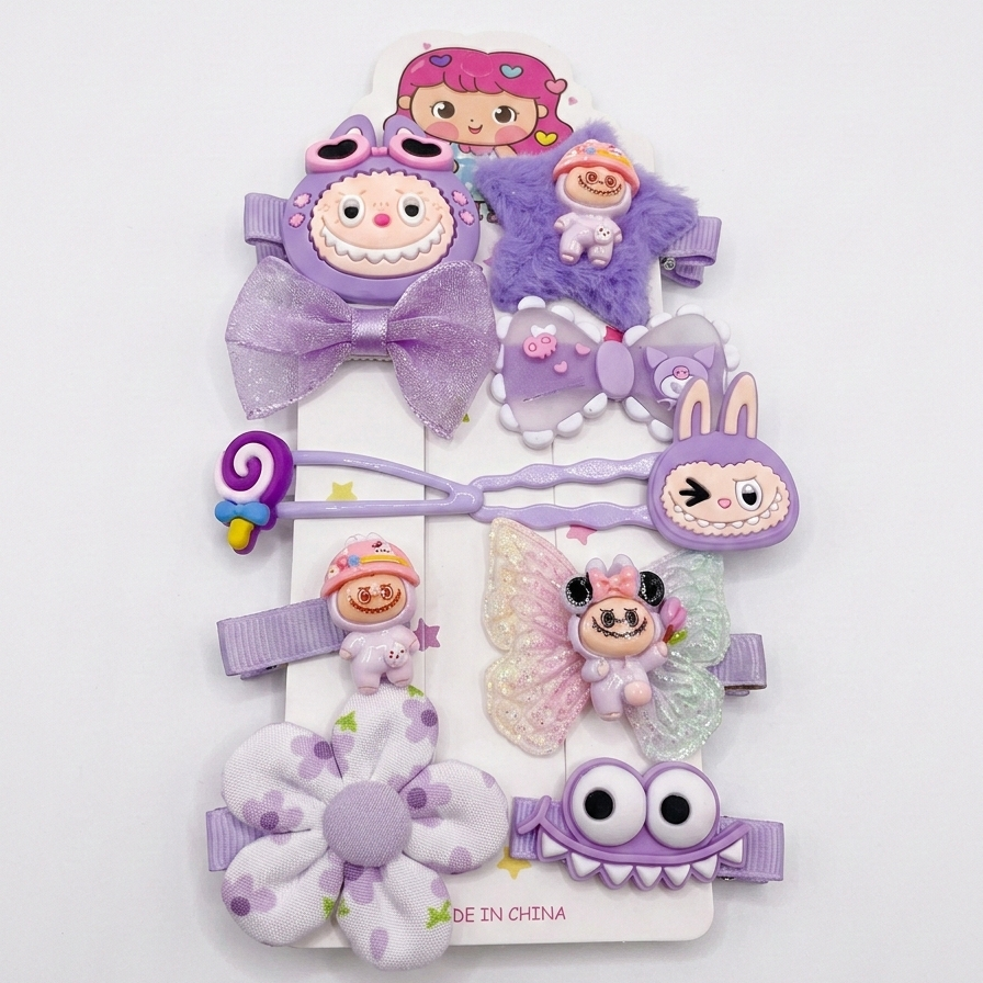 Labubu Hair Clips Set