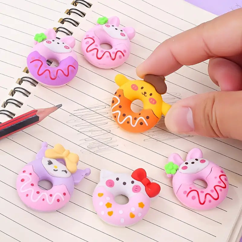 Sanrio Donut Pencil Erasers (Set Of 4 Mini Erasers)