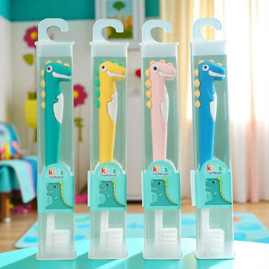 Dinosaur Tooth Brush For Kids With Cover
