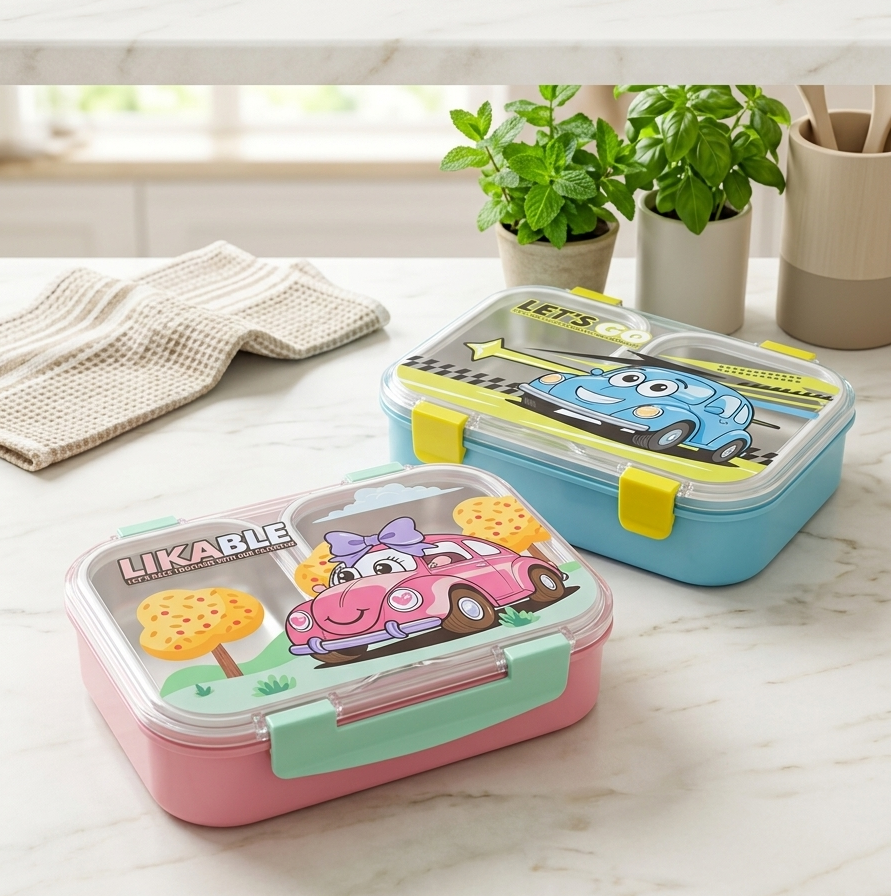 Cute Cars Big Size Insulated Lunch Box For Kids